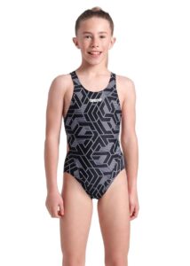 Arena Girl's Escape Swim Tech Back Swimsuit - Black