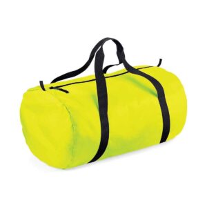 BagBase Packaway Barrel Bag - Flouorescent Yellow / Black