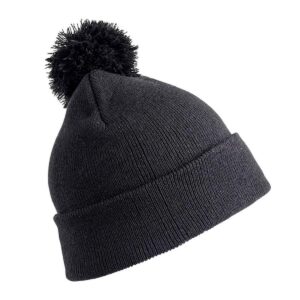 Core Kids Pom Pom Beanie - Black