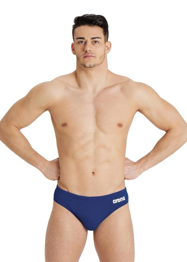 Arena Team Solid Swim Brief - Navy Blue / White