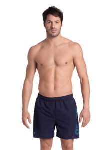 Arena Men’s Fundamentals Logo Boxer - Navy / Turquoise