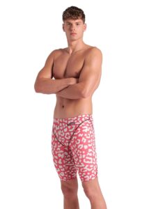 Arena Powerskin ST Next Limited Edition Leopard Skin Jammer - Geranium