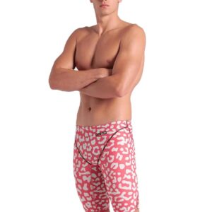 Arena Powerskin ST Next Limited Edition Leopard Skin Jammer - Geranium-0