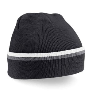 Beechfield Teamwear Beanie - Black / Graphite / Grey / White