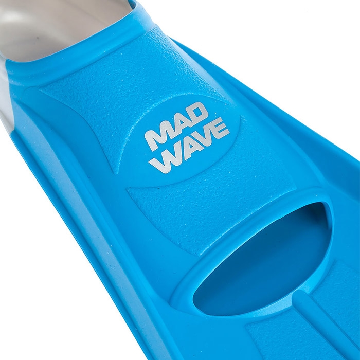 Mad Wave Short Blade Training Fins - Blue-brand