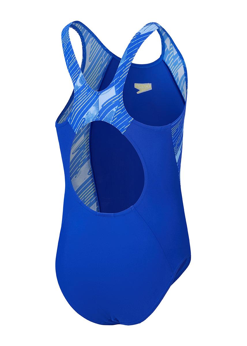 Speedo Girls HyperBoom Splice Muscleback Swimsuit - Navy Blue / Blue-brand
