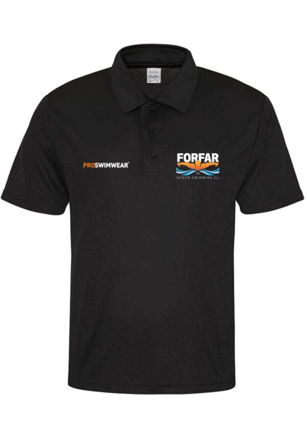 ForFar Swimming Club Custom Black Polo-0