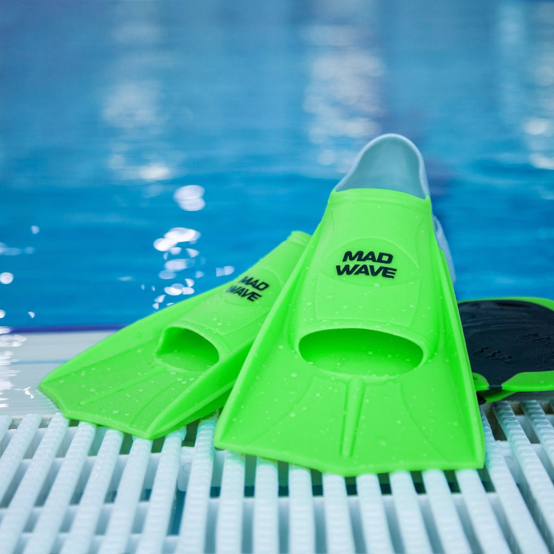 Mad Wave Short Blade Training Fins - Green-628576