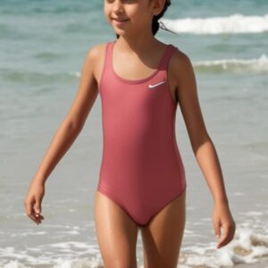 Nike Girls Hydrastrong Solid Swimsuit - Hot Punch-0