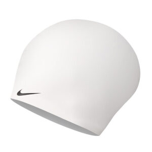 Nike Voluminous Hair Swim Cap - White-0