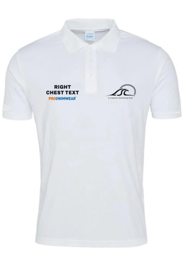Livingston Swimming Club White Polo Shirt-0