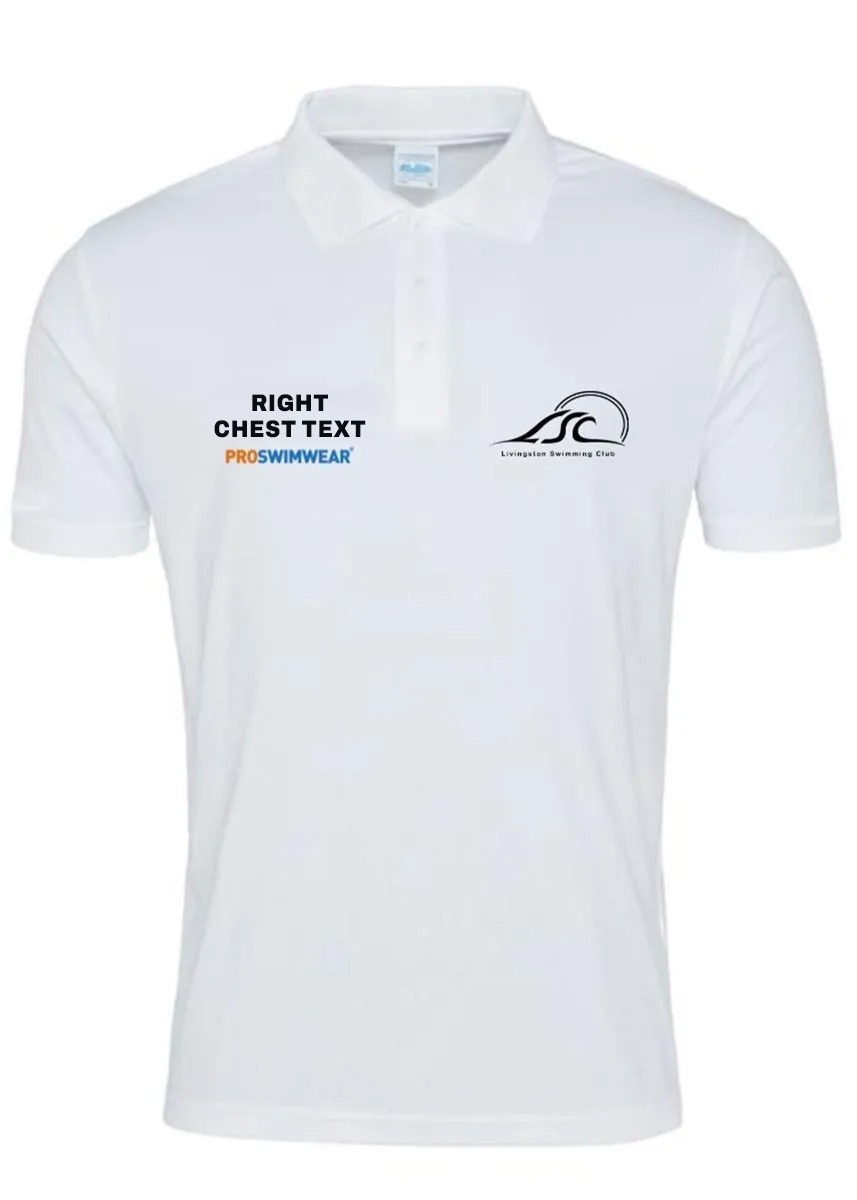 Livingston Swimming Club White Polo Shirt-0