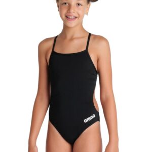 Arena Girl's Team Challenge Back Solid Swimsuit - Red/White -