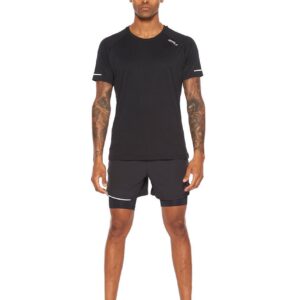 2XU Men's Aero T-Shirt - Black -Front view