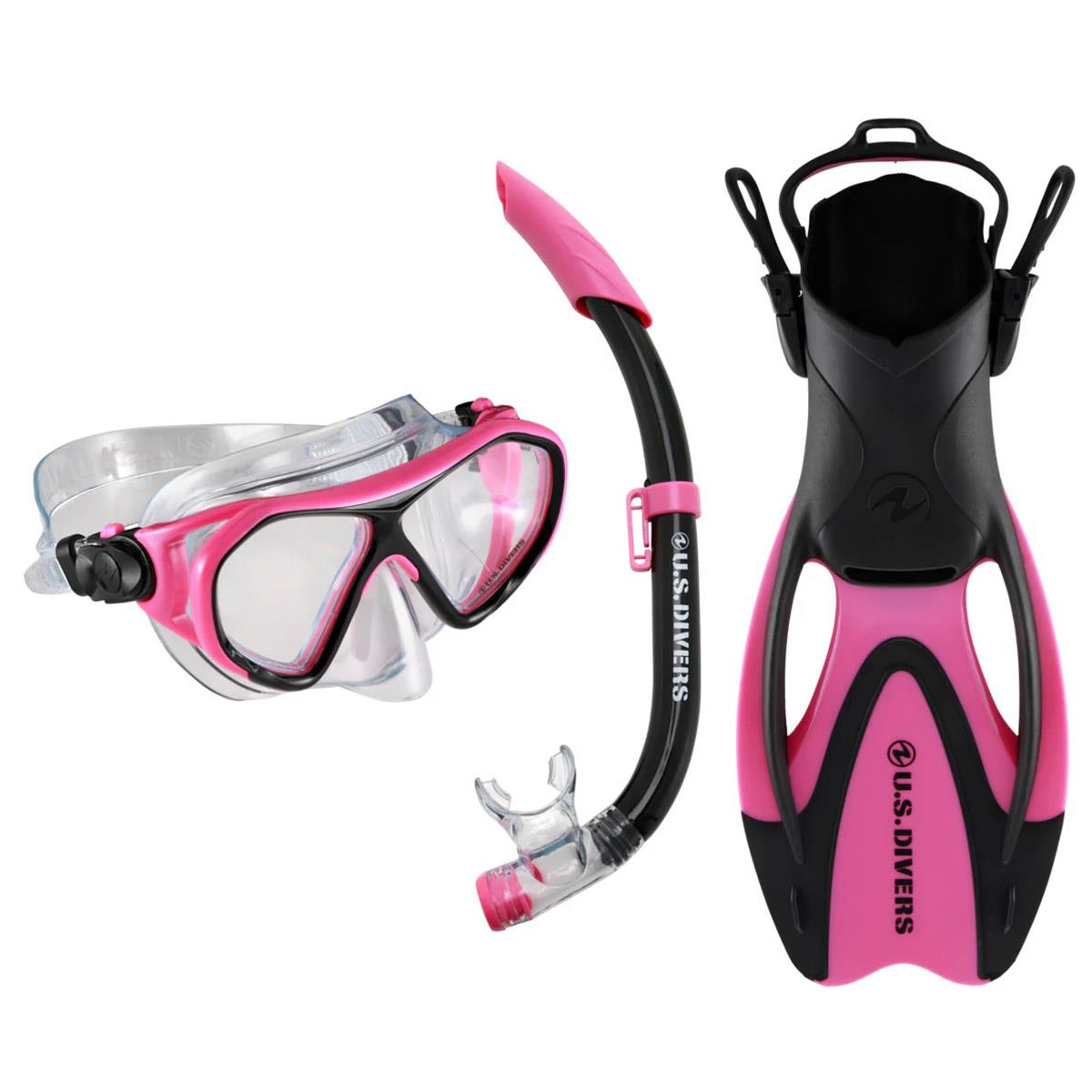US Divers Dorado II Junior Snorkelling Set - Black / Pink