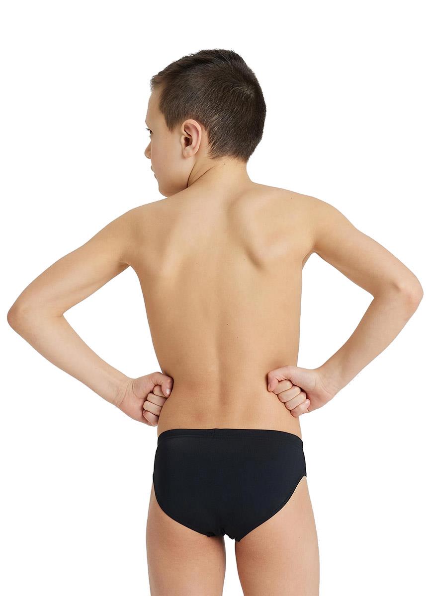 Arena Boy's Team Solid Swim Brief - Black / White-brand