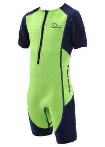 Aquasphere Stingray HP2 Junior Short Sleeve Wetsuit - Bright Green / Navy Blue