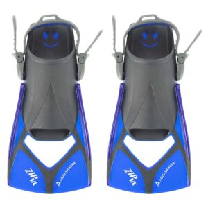 Aquasphere Zip VX Swim Training Fins - Navy Blue