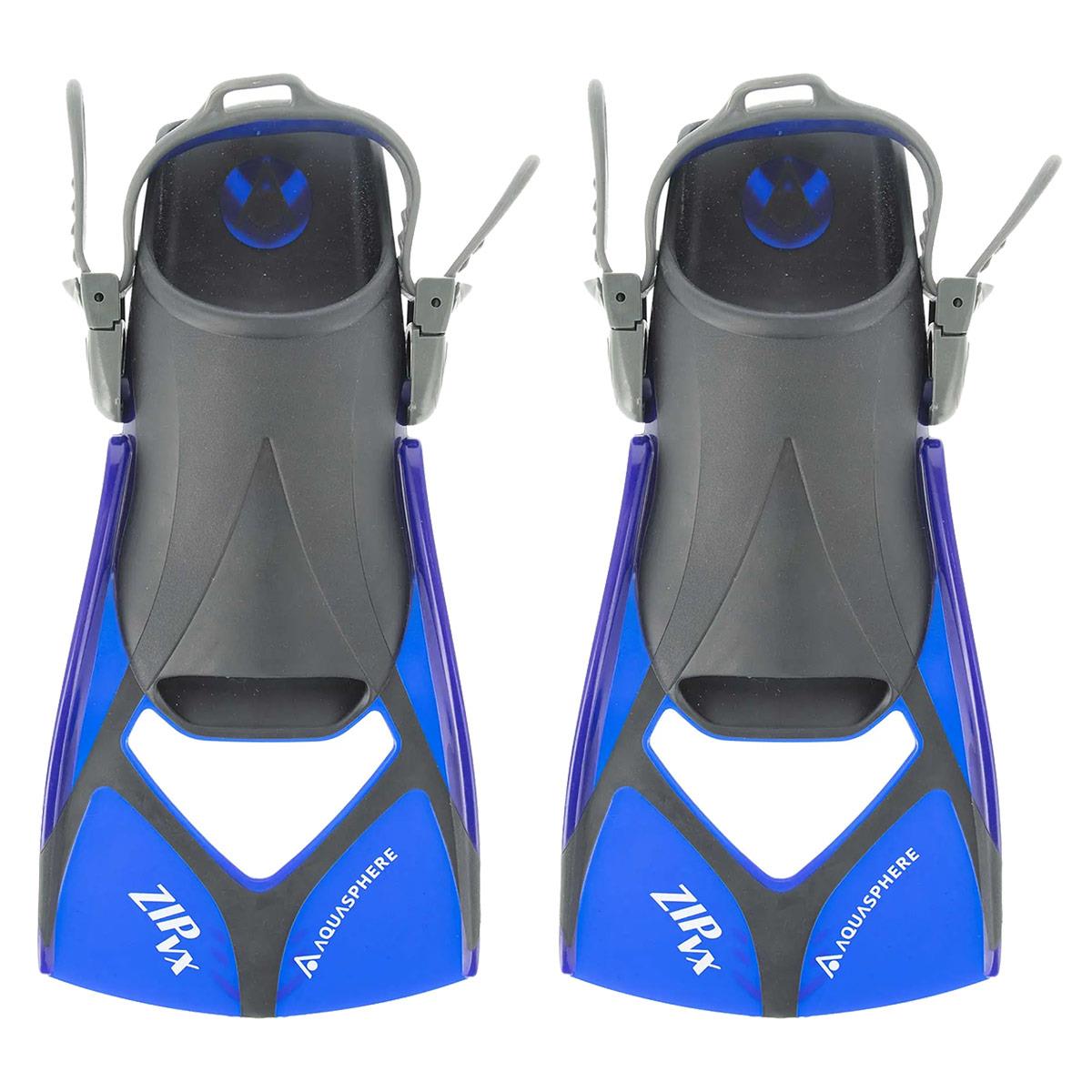 Aquasphere Zip VX Swim Training Fins - Navy Blue