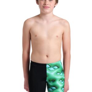 Arena Boy's Foam Jammer - Black / Soft Green