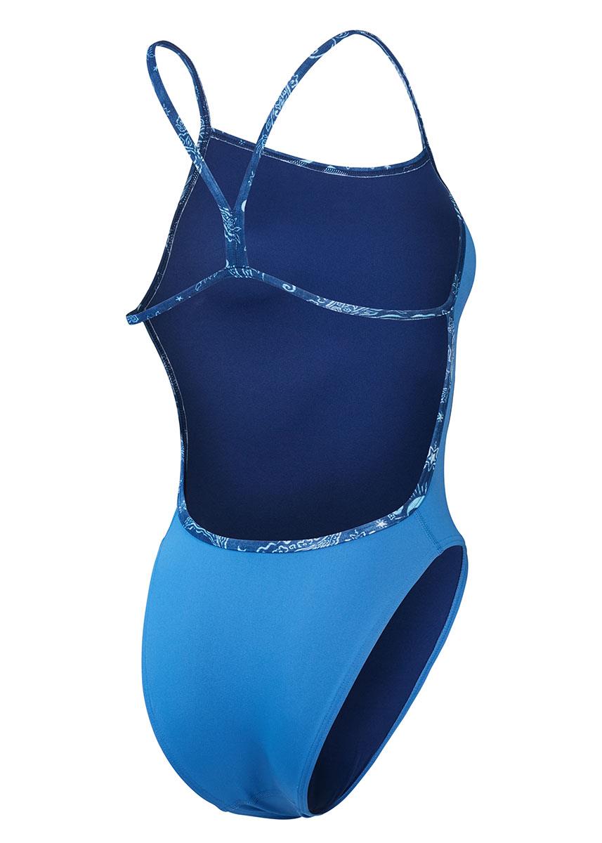 Speedo Womens Solid Vback Swimsuit - Servres Blue-624828