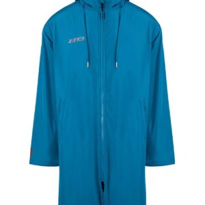 Zone3 Recycled Parka Robe - Teal/Cream/Copper -Front view