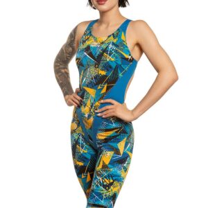 Mad Wave PBT H2 Openback Kneesuit - Blue / Multi