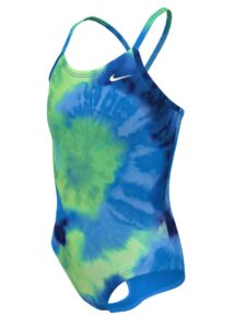 Nike Girls Tie Dye Crossback Swimsuits - Vapor Green