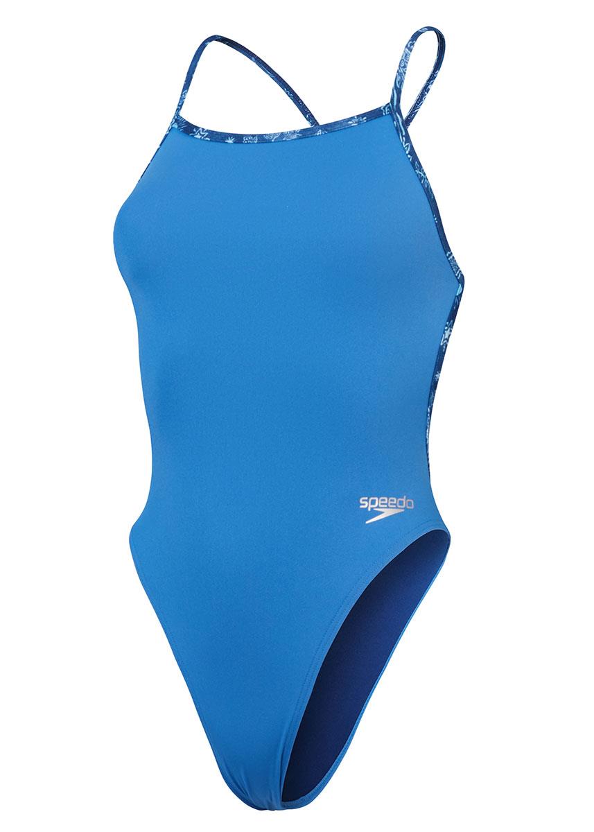 Speedo Womens Solid Vback Swimsuit - Servres Blue-624827