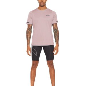 2XU Men's Light Speed Tech Tee - Zinc - Front view