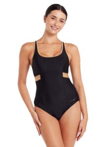 Zoggs Dakota Crossback Swimsuit - Black / Gold
