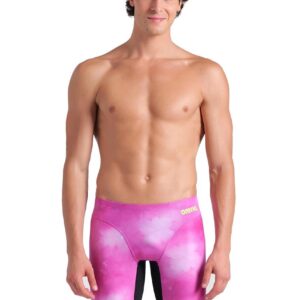 Arena Tie-Dye Allover Jammer - Pink / Multi / Black