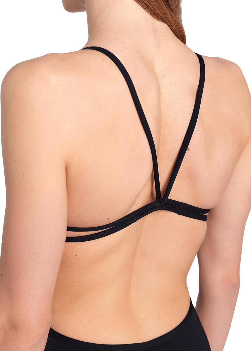 Arena Womens Lace Solid Swimsuit - Black / White-625826