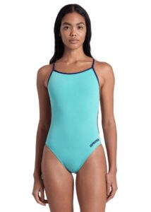Arena Lace Solid Swimsuit - Aqua / Navy