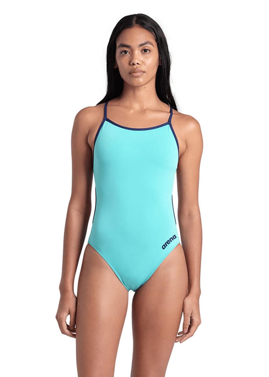 Arena Lace Solid Swimsuit - Aqua / Navy-625863