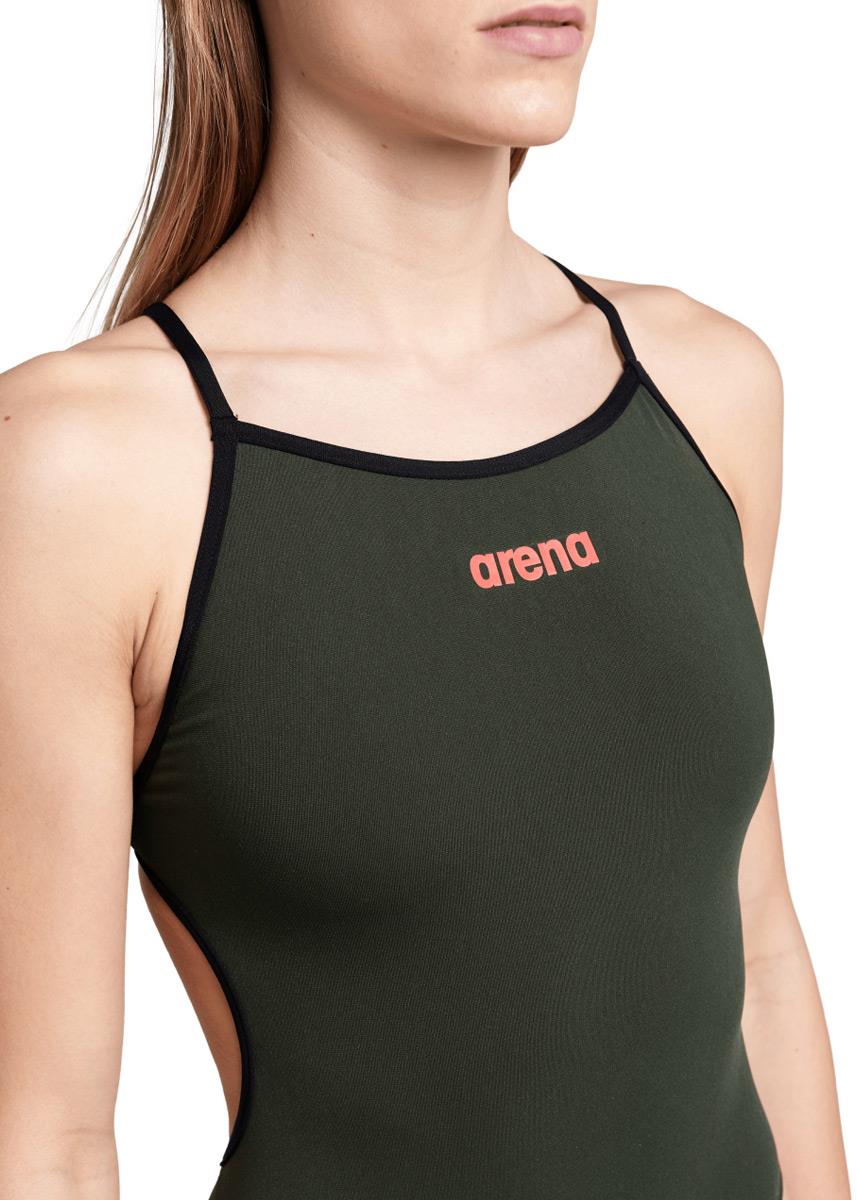 Arena Women's Lace Solid Swimsuit - Dark Sage-625845