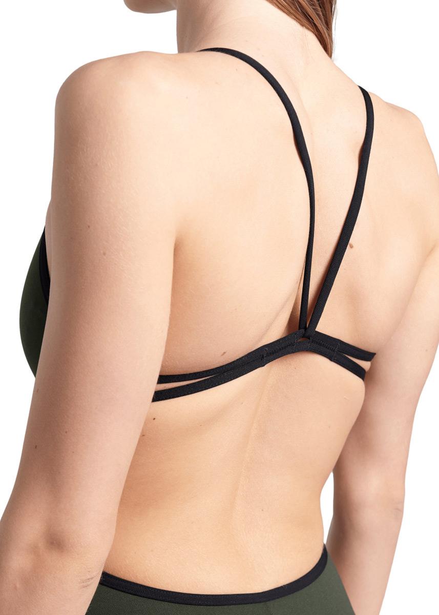 Arena Women's Lace Solid Swimsuit - Dark Sage-625844