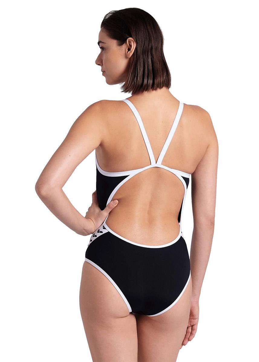 Arena Icons Solid Super Fly Back Swimsuit - Black / White-brand