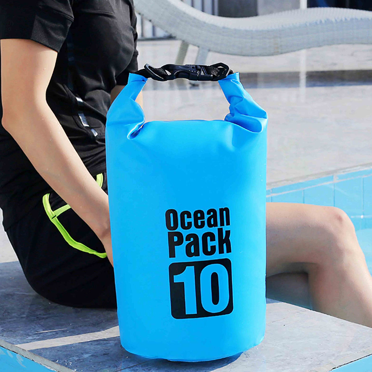 Ocean Pack 10 Litre Dry Bag - Light Blue-brand