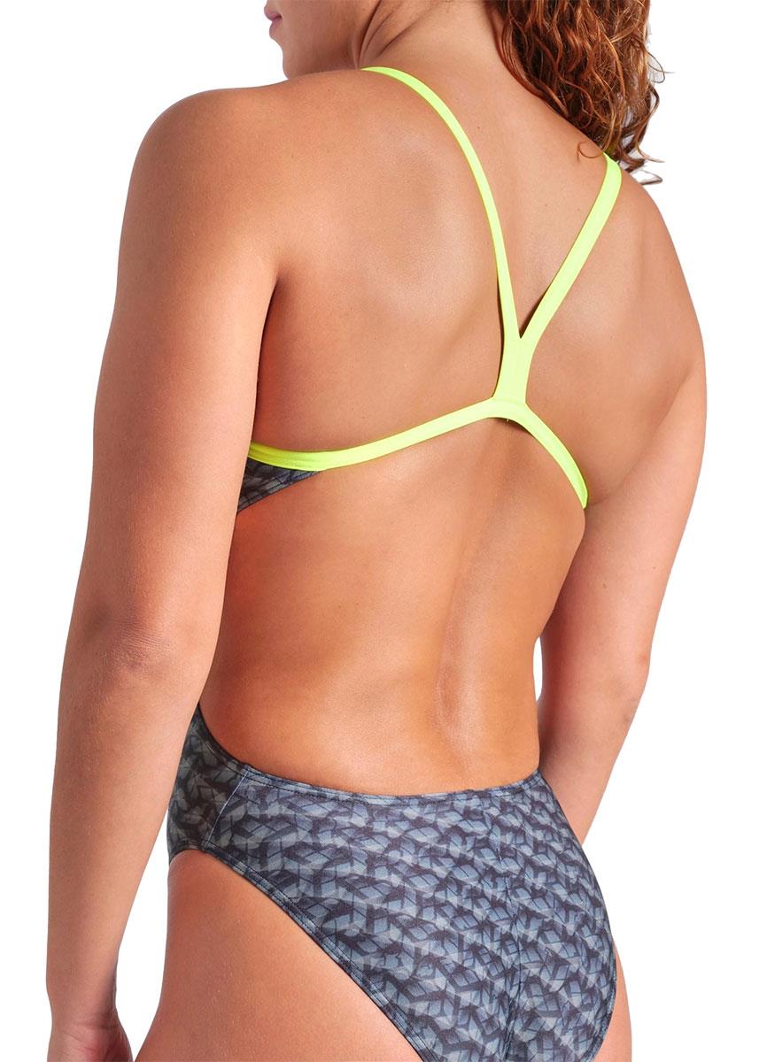 Arena Monogram Challenge Back Swimsuit - Dark Sage / Artic Lime-627122