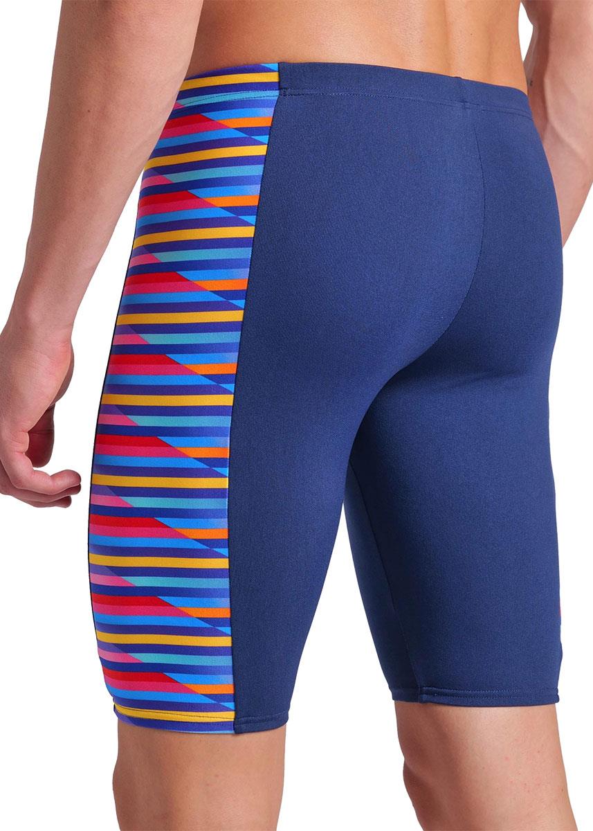 Arena Mens Racing Stripe Swim Jammers - Navy / Multi-brand