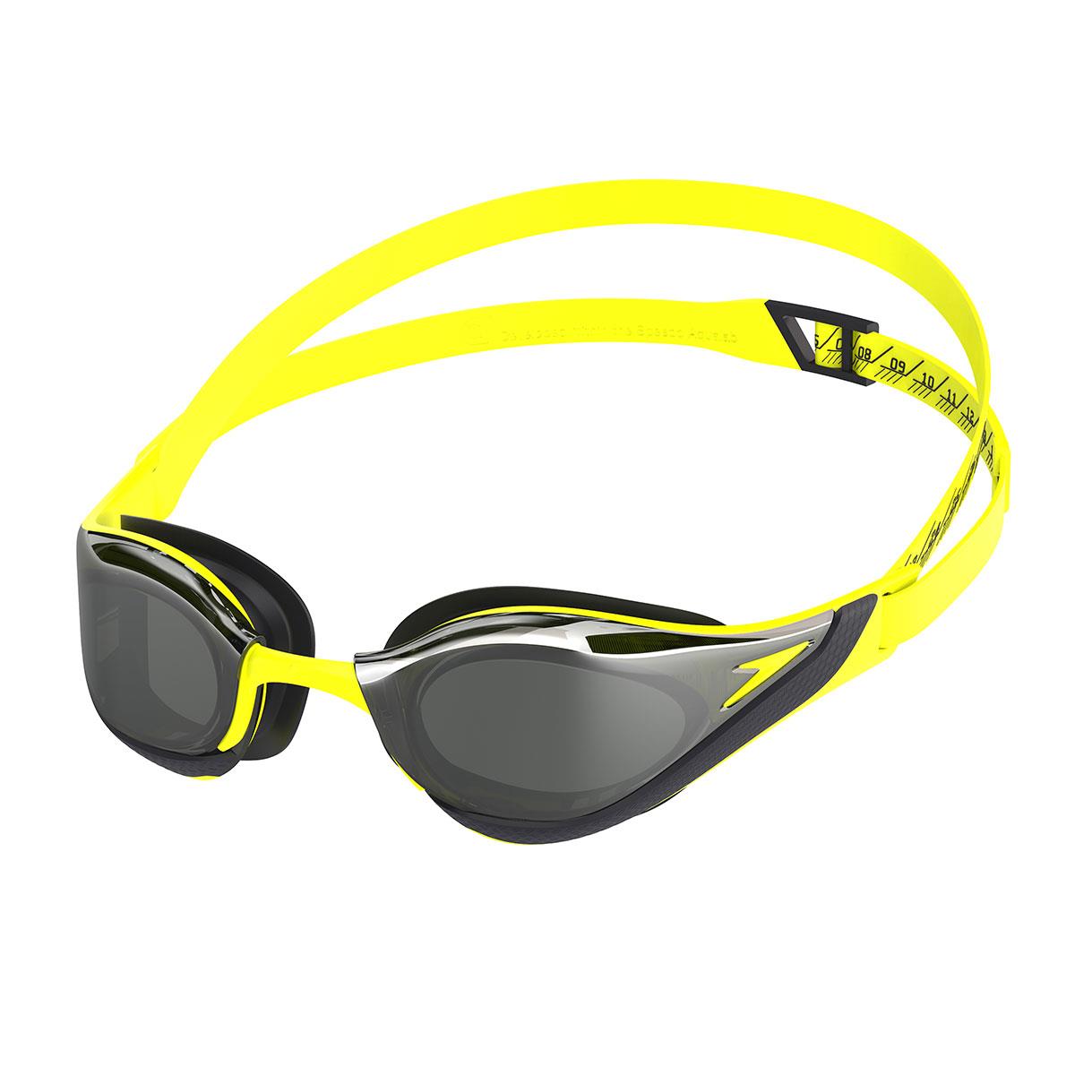 Speedo Fastskin Pure Focus Mirrored Goggles - Hyper Yellow / Smoke / Silver