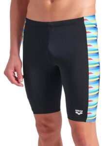 Arena Racing Stripe Swim Jammers - Black / Multi