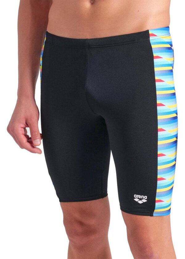 Arena Racing Stripe Swim Jammers - Black / Multi