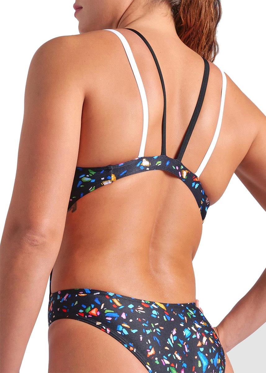 Arena Womens Confetti Swim Tech Back Swimsuit - Black / Multi / White-627117
