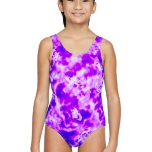 Nike Girls U-Back One Piece Swimsuits - Vivid Purple