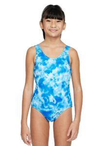 Nike Girls Tie Dye U-Back One Piece Swimsuit - Game Royal