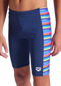Arena Boys Racing Stripe Swim Jammers - Navy / Multi