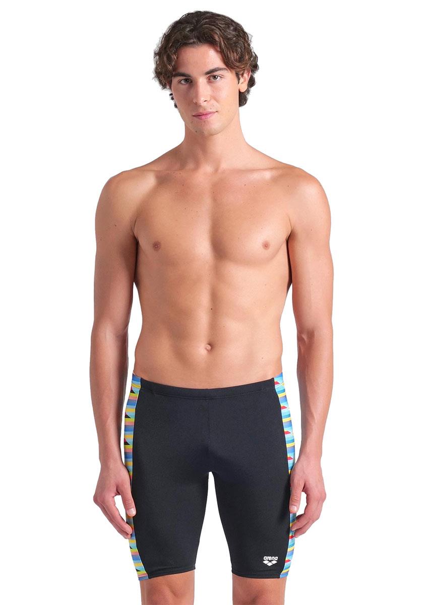 Arena Racing Stripe Swim Jammers - Black / Multi-626746