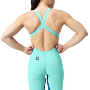 Speedo Fastskin LZR Pure Valor 2.0 Openback Kneeskin – Arctic Glass / Mainline